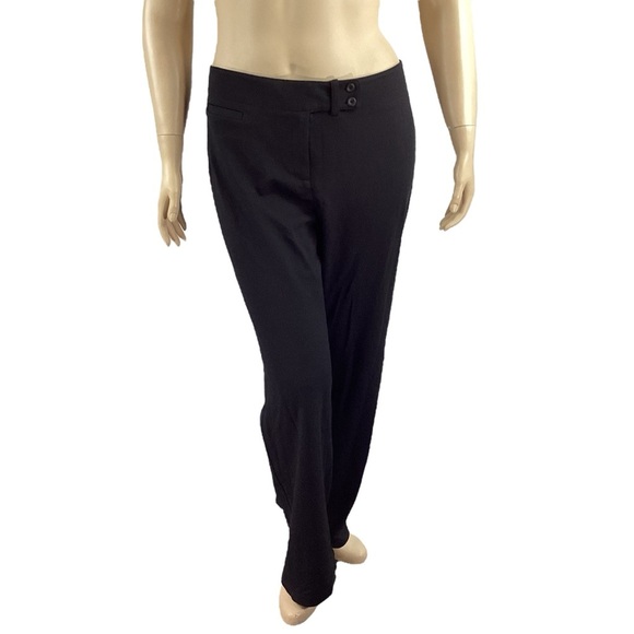 Eileen Fisher Wide Leg Black Trousers XL Italian Fabric - Picture 1 of 7
